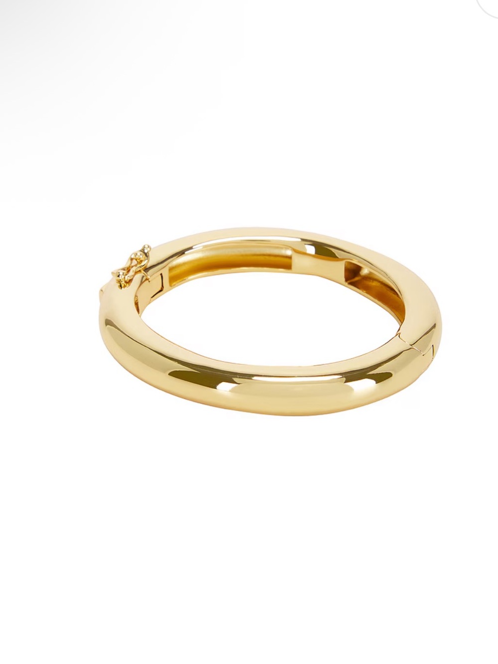 New! Miranda Frye Polished Gold Hinge Bangle Bracelet Cleo